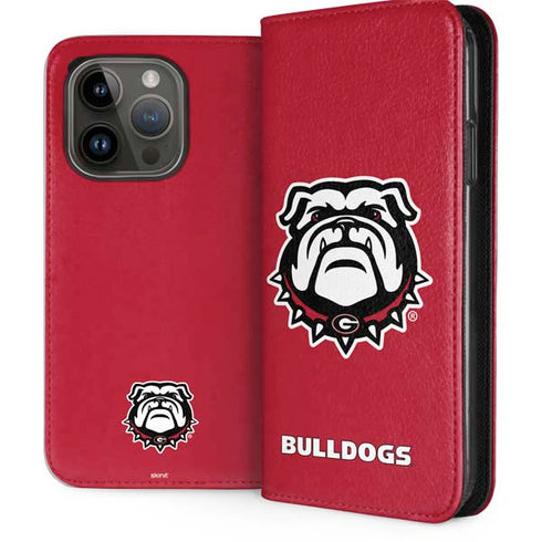 University of Georgia Bulldogs Logo iPhone 15 Pro Folio Case